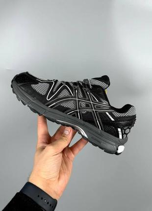 Мужские кроссовки черные с серымasics gel-kahana 8 black-silver6 фото