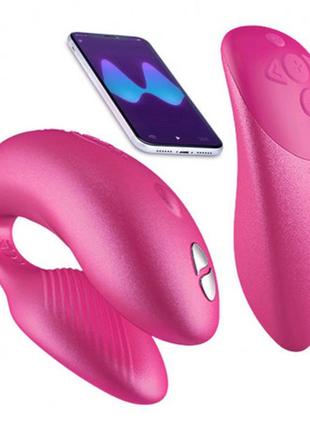 Вібратор для двох з керуванням із телефона we-vibe chorus, pink