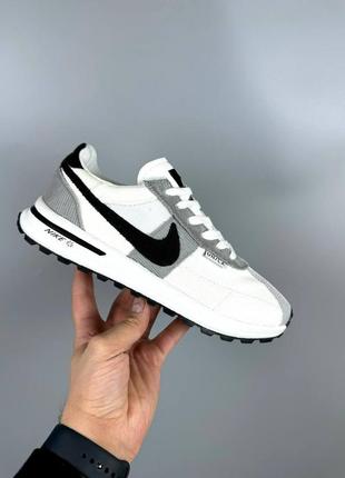 Мужские кроссовки белые с серым nike cortez x union l.a white