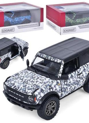 Машина металева kinsmart  kt5445wb  "2022 ford bronco camo edition"