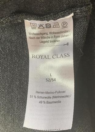 Качественный мужской пуловер royal class merino l 52/546 фото