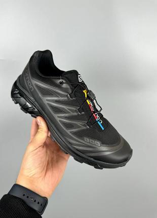 Мужские кроссовки черные salomon xt-6 black