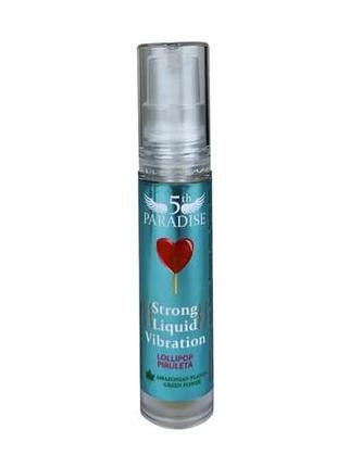 Стимулирующий гель жидкий вибратор 5th paradise strong liquid vibration strawberry10 ml испания