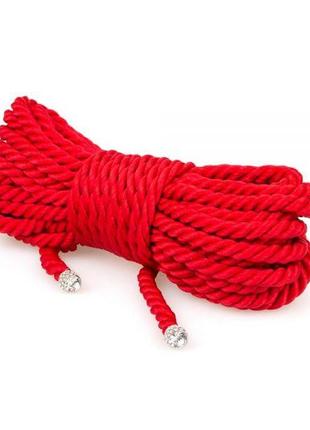 Мотузка для бондажу premium silky 10m red