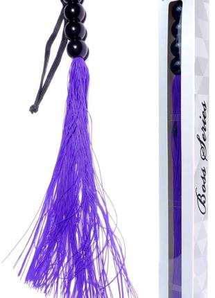 Флоггер силиконовый, 37 см fetish boss series - silicone whip purple 14