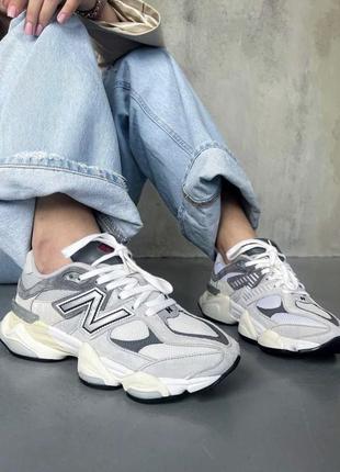 Кросівки new balance 9060 grey натуральна замша1 фото