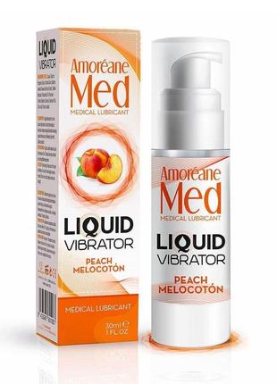 Стимулювальний лубрикант від amoreane med: liquid vibrator — peach персик ( рідкий вібратор), 30 ml