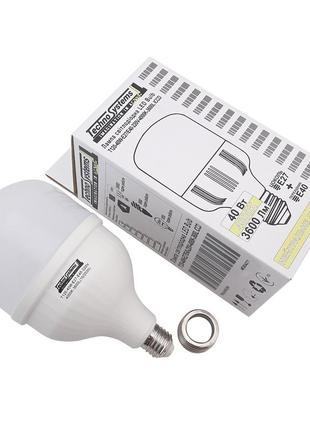 Лампа світлодіодна led bulb-t120-40w-e27-е40-220v-4000k-3600l iccd