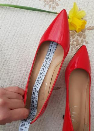 👠❤идеальные красные лаковые классические туфельки на дюймовочке ❤👠9 фото