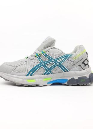 Женские текстильные кроссовки asics gel-kahana 8 grey blue ассикс гель кахана