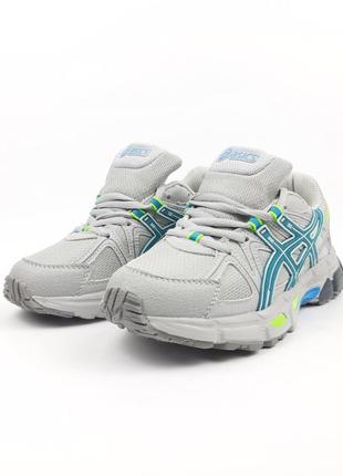 Женские текстильные кроссовки asics gel-kahana 8 grey blue ассикс гель кахана6 фото