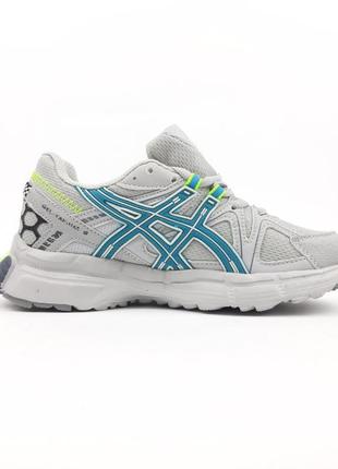 Женские текстильные кроссовки asics gel-kahana 8 grey blue ассикс гель кахана2 фото