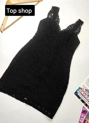 Платье мини женская кружевное от бренда top shop s1 фото
