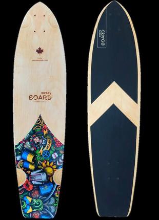 Дека дошка лонгборд круїзер swaeyboard ua 90см