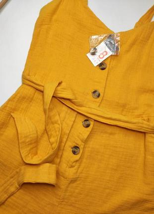 Комбинезон женский шортами желтого цвета от бренда primark s3 фото