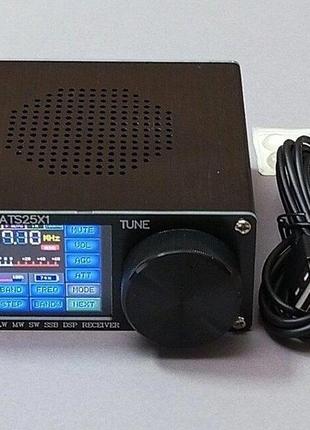 Стерео радіоприймач ats25х1 fm lw (mw sw) ssb, 2,4" сенсорний рк-дисплей, антена, всехвильовий цифровий