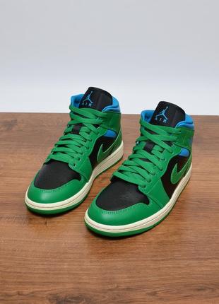 Nike air jordan 1 mid lucky green кроссовки оригинал3 фото