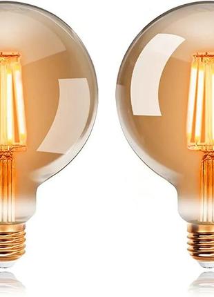 Винтажные лампы extrastar edison, светодиодные лампы накаливания g95 e27 (2 шт в комплекте)