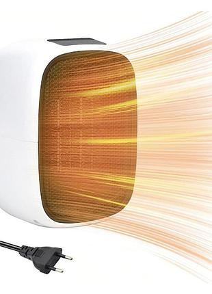 (б/у) міні-тепловентилятор — 500 вт тепловентилятор, невеликий нагрівач, білий