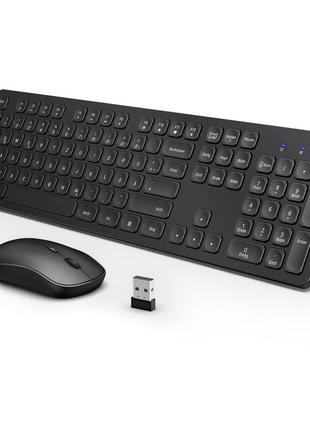 Комплект тонкої бездротової клавіатури та миші, бездротова клавіатура qwertz uk 2,4g