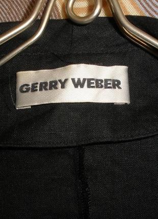 Чорний лляний жакет gerry weber без підкладки9 фото