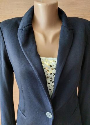 💛💙🧡 стильный темно-синий пиджак zara3 фото