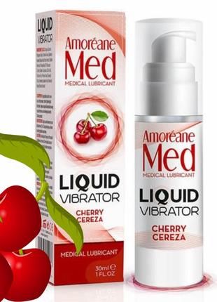 Стимулювальний лубрикант від amoreane med: liquid vibrator — cherry вишня ( рідкий вібратор), 30 ml