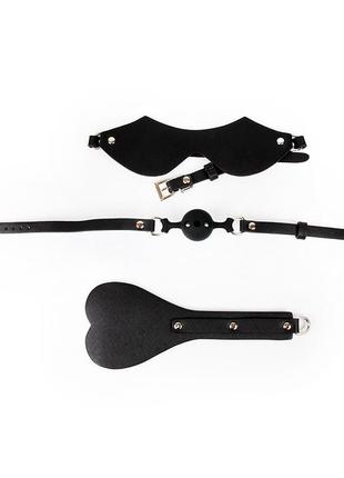 Набір (клеп, маска, шльопанка) колір чорний pvc