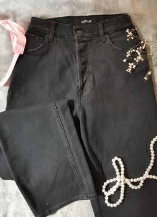 Ідеальні чорні джинси прямі straight jeans1 фото
