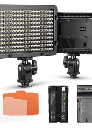 Светодиодный видеосвет neewer dimmable 176 на светодиодной панели камеры