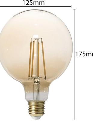 Светодиодная лампа extrastar edison накаливания 4 вт (в наборе 2 лампочки )