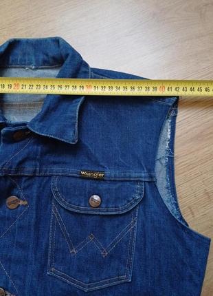 Желетка джинсова синя  wrangler size s-m made in u.s.a3 фото