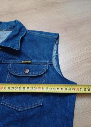 Желетка джинсова синя  wrangler size s-m made in u.s.a4 фото