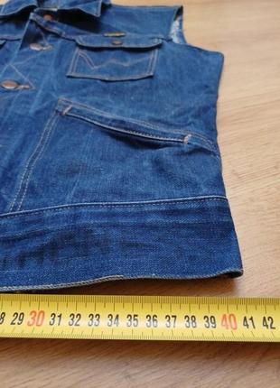 Желетка джинсова синя  wrangler size s-m made in u.s.a5 фото