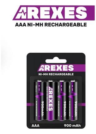 Акумулятор ааа arexes (900mah) 1.2v (ni-mh) мініпальчик