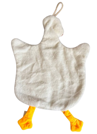 Полотенце кухонное гусь с крючком микрофибра 35х25 см белый