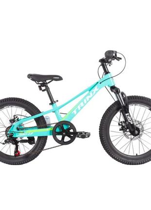 Подростковый велосипед 20" trinx seals 2.0 2022 cyan-yellow-white (10700154)