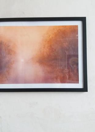 Авторська картина аквареллю "осінній туман"
