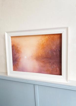 Авторская картина акварелью "осенний туман"