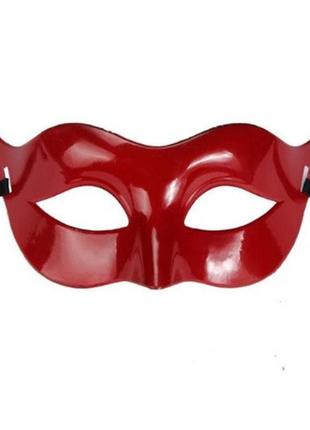 Маскарадна маска 22 на 8 см червоний1 фото