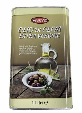 Оливкова олія в бляшанці vesuvio olio extra virgine di olive, 1 л італія