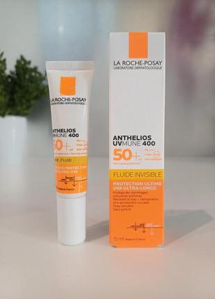 La roche-posay anthelios uvmune 400 invisible fluid spf50+ fragrance free1 фото