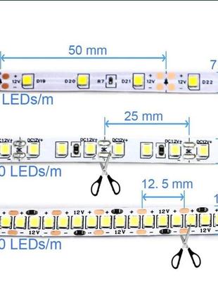 Лента led 5 метров, на 240 led на 1 м.п. от аккумулятора!5 фото