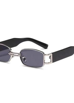 Сонцезахисні окуляри з кільцем-пірсингом. срібна та золота оправа4 фото