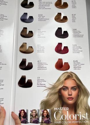 Краска для волос master colorist 1.1 сине-черный, 2x50 мл+2x50 мл+10 мл