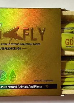 Возбуждающие капли "gold fly" новый дизайн