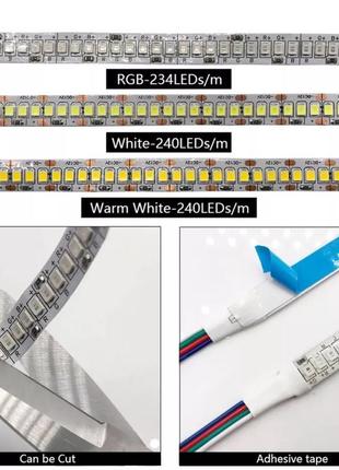 Качественная led лента, 1200 led на 5 м.п, 240 led/м.п.
