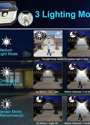 Солнечные фонари tolare для наружного использования с датчиком движения, 1шт
