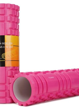 Масажний ролик cornix eva 45 x 14 см (валик, ролер) xr-0043 pink