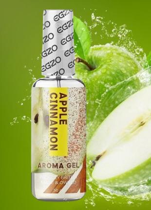 Гель-смазка для орального секса egzo aroma gel apple cinnamon, 50 мл